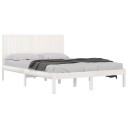 vidaXL Sengeramme hvit heltre furu 200x200 cm