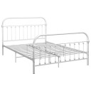  Sengeramme hvit metall 120x200 cm
