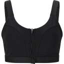Endurance Crystale W Zip Sports Bra   Black   XL