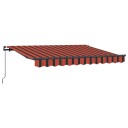 vidaXL Uttrekkbar markise Oransje 250 x 200 cm stoff