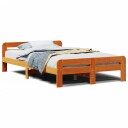  Sengeramme uten madrass brun 135x190 cm heltre furu 8721158371164