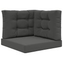 vidaXL Ute sofa pute 3 pcs Antrasitt Polyester