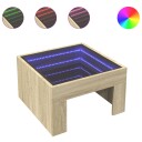  Salongbord med Infinity LED sonoma eik 50x50x30 cm 847604