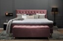 Royal Velvet Kontinentalseng 210x210 cm Rosa Fløyel/Lave Sølvben