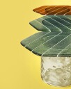 Striche Coffee Table Orange / Transparent