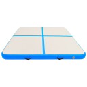 vidaXL Oppblåsbar gymnastikkmatte med pumpe 200x200x15 cm PVC blå