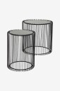 KARE Design   2 sidebord Wire Ø44   Svart