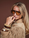 Bud to rose Gloss Resin Bracelet Sand   Brown   