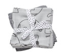 Done by Deer ™ Burp Cloth 2-Pack Kontur Grå