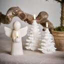ANGEL LED-stearinlys, grå, voks, høyde 16 cm – Uyuni Lighting - Stue - Annet - Med en lyskilde