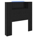  Hodegavl med hylle Svart Eik 100 x 15 x 103,5 cm Konstruert tre