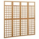 vidaXL Romdeler/espalier 4 paneler heltre gran 161x180 cm