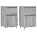 vidaXL Skjenker 2 stk grå sonoma 40x35x70 cm konstruert tre
