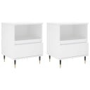  Nattbord 2 stk hvit 40x35x50 cm konstruert tre 8721012109889
