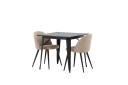 Venture Home Spisegruppe Tudera 80 cm Rektangulær med 2 Longreone Stoler Beige