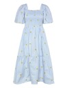 A View Cheri Fruit Dress Blue 34