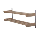 Oscarssons Möbel Meja Skohylle 59 cm 2 hyller veggmontert Hvitoljet eik