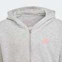 Grå Adidas 3 Stripes Zip Hettegenser (164 /14 år)