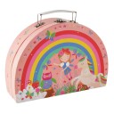 FLOSS & ROCK Rainbow Fairy Tin Tea Set is Semi Circle Foiled Case 40P3571