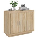 vidaXL Skjenk sonoma eik 92x35x75 cm konstruert tre