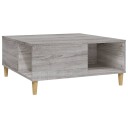 vidaXL Salongbord grå sonoma 80x80x36,5 cm konstruert tre
