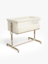 Beemoo CARE Calm Bedside Crib, Nature/White