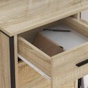  Kontorskap med hjul Sonoma eik 76 x 41 x 72 cm Konstruert tre