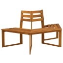 vidaXL Trebens 160 x 70 x 86 cm Solid akasietre Naturlig halvrund