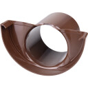 Plastmo endebunn 12" med Ø75mm tut, brun