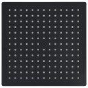 Regndusjhode rustfritt stål 30x30 cm firkantet svart