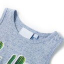 vidaXL Singlet for barn mørkeblå melert 104