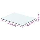 vidaXL Hyllepaneler 2 stk klart glass 40x25 cm