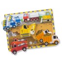 Melissa & Doug Trepuslespill 6 Brikker Byggeplass