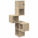 vidaXL Vegghjørneskap Sonoma eik 48 x 48 x 120 cm Konstruert tre