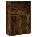 Bokhylle røkt eik 60x24x85 cm konstruert tre