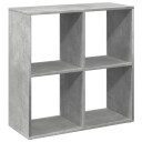 Romdeler bokhylle betonggrå 69,5x29x69,5 cm konstruert tre