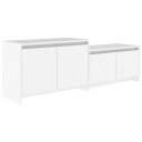 vidaXL TV-benk hvit 146,5x35x50 cm konstruert tre