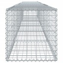  Gabionkurv med deksel 600x50x50 cm galvanisert jern