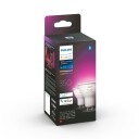 Philips Hue WCA Smart GU10 Lyspærer 4,2W 2-pk med Appkontroll og Stemmeassistent