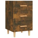 vidaXL Nattbord røkt eik 40x40x66 cm konstruert tre