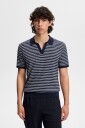 J. Lindeberg Ben Structure Stripe Polo   Navy   XXL
