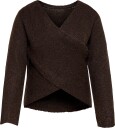 Only Carmakoma   Genser Carmaggie Ls Cross V Neck Knt   Brun