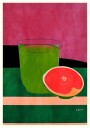 Pink Little Grapefruit Poster Plakat / 21x30cm