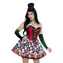 Hjerter Dame Kjole Deluxe Kostyme - Large