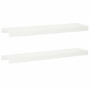 vidaXL Kantprofil til hage 2 stk. 100 x 20 x 5 cm Stål Hvit