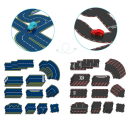 Vilac Vilacity Reversible Race Circuit 42 Pcs - Multi/patterned - ONE SIZE