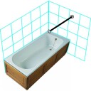 Van Der P dusjforhengstang 100 cm rustfritt stål