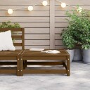 vidaXL Fotskammel til hage 70x70x30 cm honningbrun heltre furu