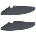 vidaXL Flytende hylle med hylle 2 pcs Antrasitt 30 x 30 x 2 cm