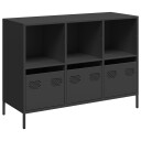 Skjenk svart 101,5x39x73,5 cm kaldvalset stål 8721102931215